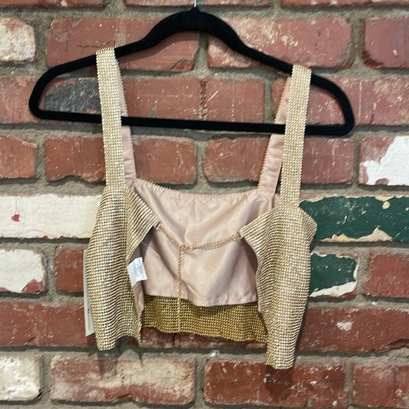 Revolve SNDYS Audrina Top in Gold Size XS NWT - Picture 4 of 4